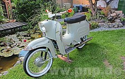Das Herzstück der Sammlung: eine Simson Schwalbe in Original-Zustand aus dem Jahr 1967.